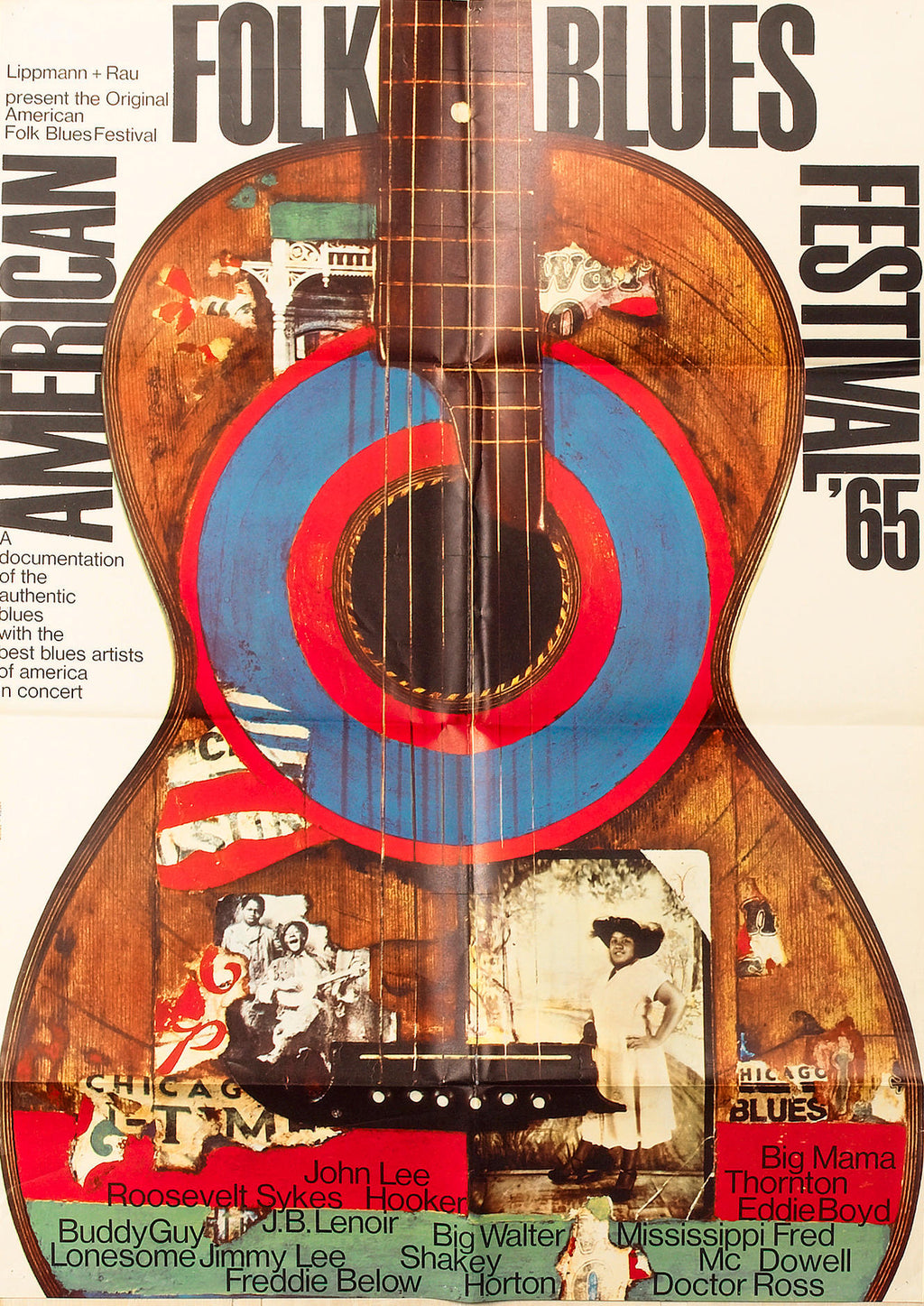 American Folk Blues Festival 1965 Vintage Music Art Poster 0928