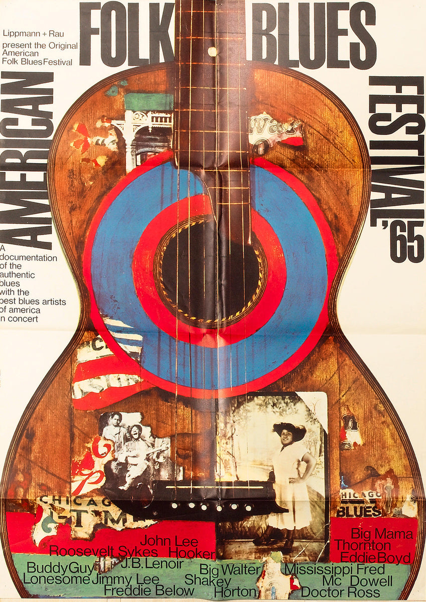 American Folk Blues Festival 1965 Vintage Music Art Poster 0928 – The ...