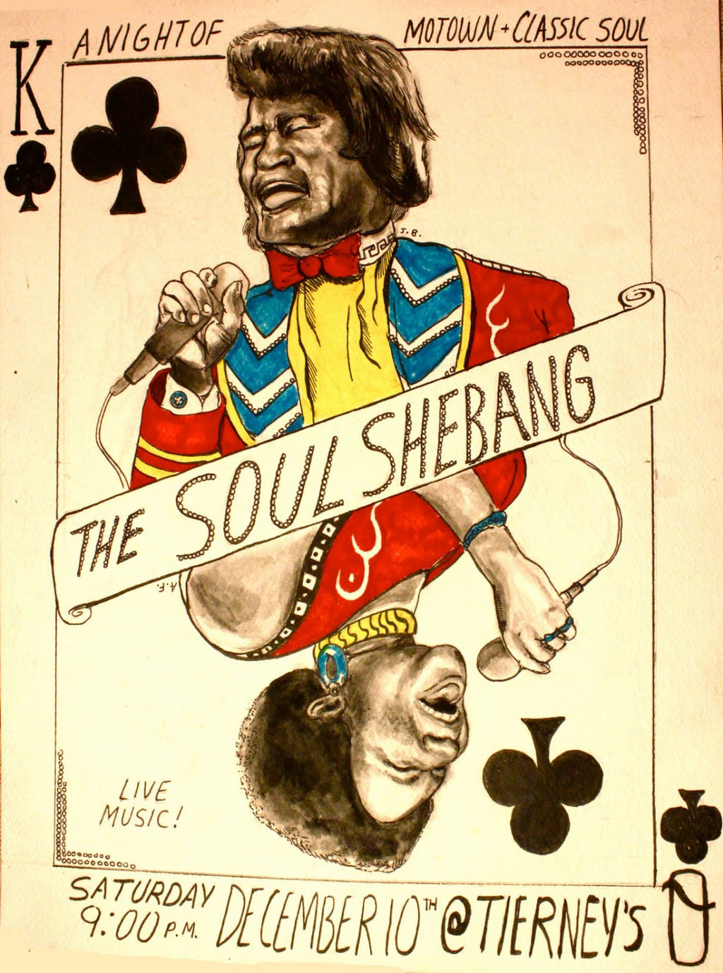 Vintage Music Art Poster - James Brown The Soul Shebang 0267