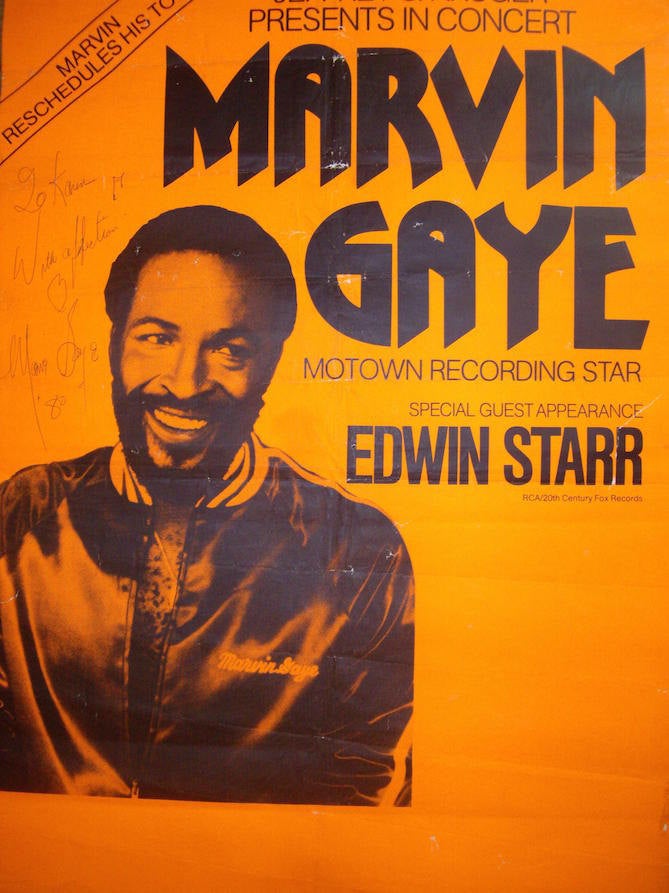 Vintage Music Art Poster - Marvin Gaye With Edwin Starr  0397