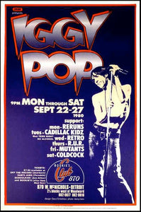 Vintage Music Art Poster - Iggy Pop In Detroit 0479