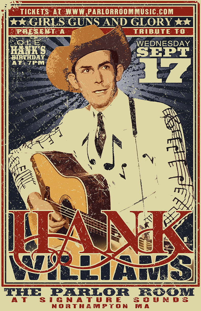 Vintage Music Art Poster - Hank Williams 0545