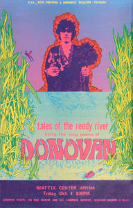 Vintage Music Art Poster - Donovan - Seattle Center Arena 0549