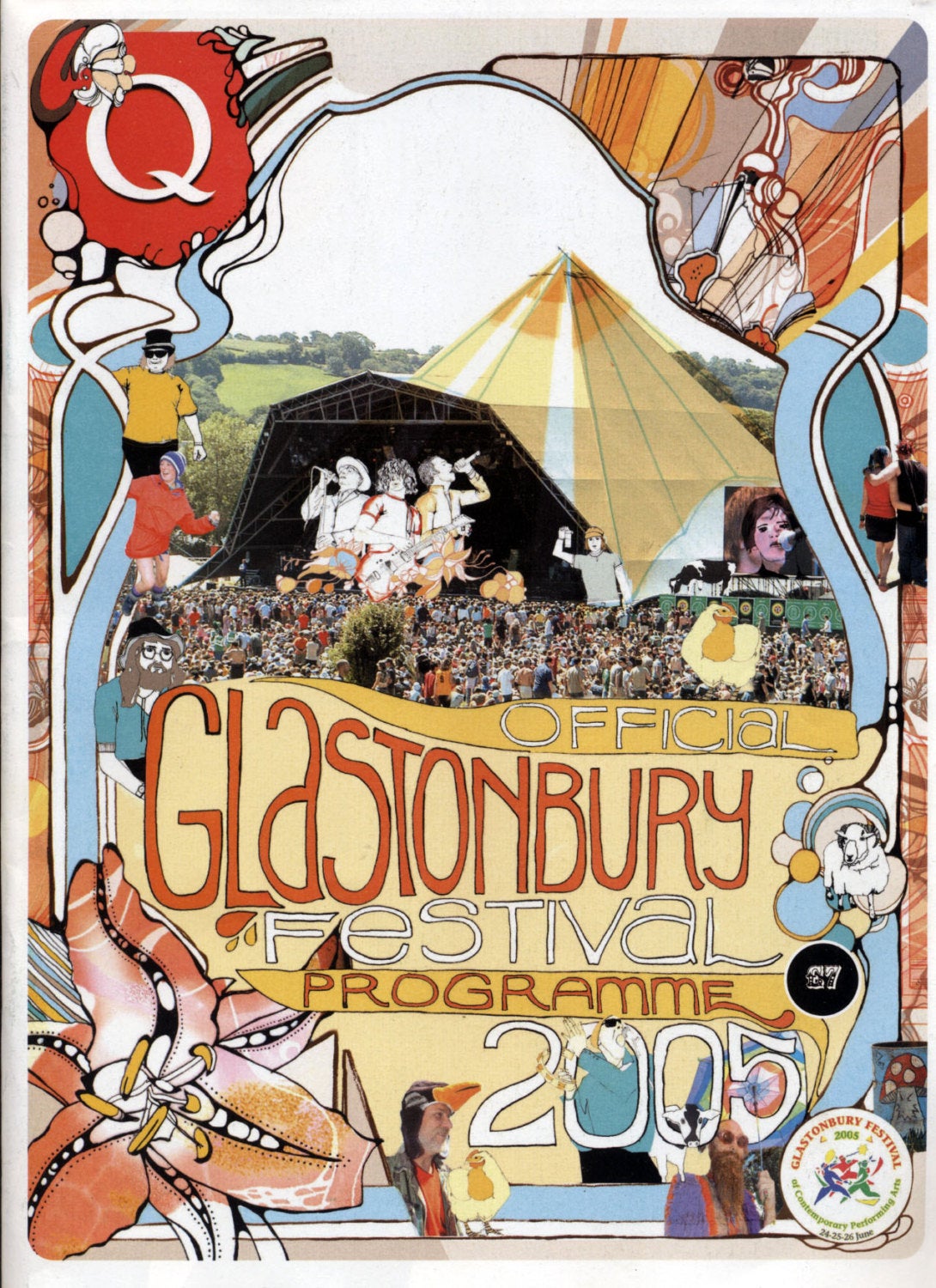 Vintage Music Art Poster - Glastonbury 2005   0541