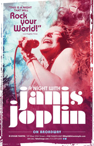 Vintage Music Art Poster - Janis Joplin On Broadway 0550