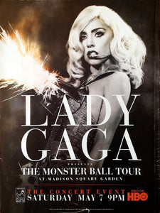 Vintage Music Art Poster - Lady Gaga The Monster Ball Tour - Maddison Square Garden 0556