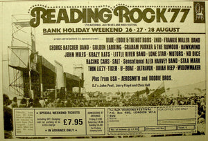 Vintage Music Art Poster - Reading Rock '77 0553