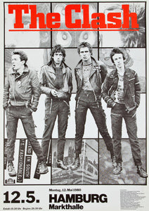Vintage Music Art Poster - The Clash In Hamburg 0274