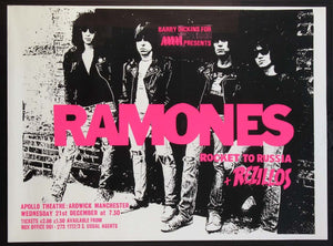 Vintage Music Art Poster - The Ramones In Manchester  0320