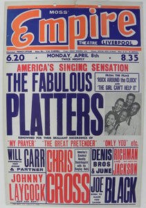 Vintage Music Art Poster - The Fabulous Platters At Liverpool Empire - 0319