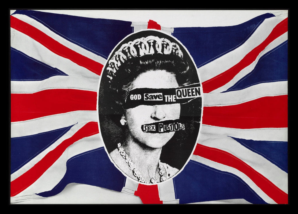 Vintage Music Art Poster - Sex Pistols God Save The Queen 0394