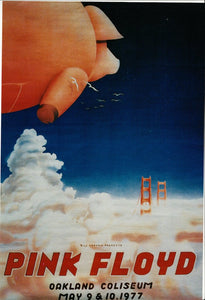 Vintage Music Art Poster - Pink Floyd - Oakland Coliseum 0398