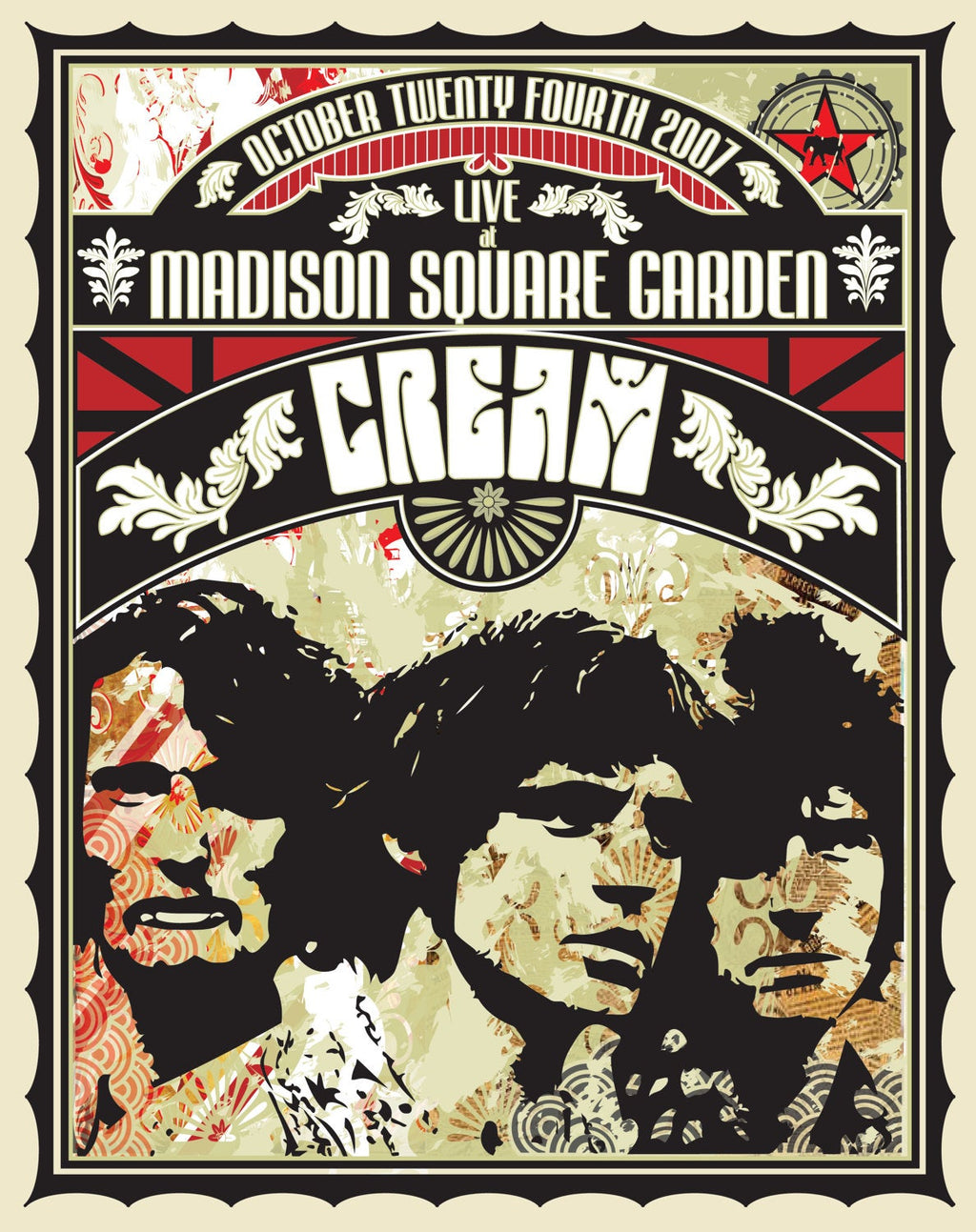 Vintage Music Art Poster - Cream At Madison Square Garden - 0260