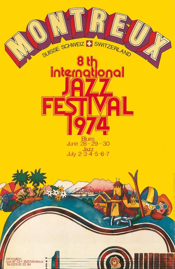 Vintage Music Art Poster - Montreux Jazz Festival - 0270