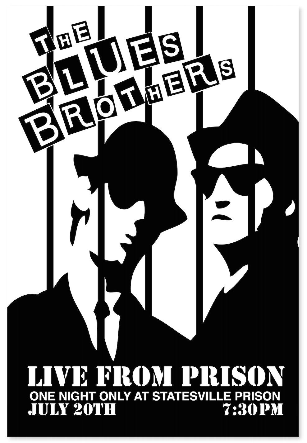 Vintage Music Art Poster - The Blues Brothers - 0336