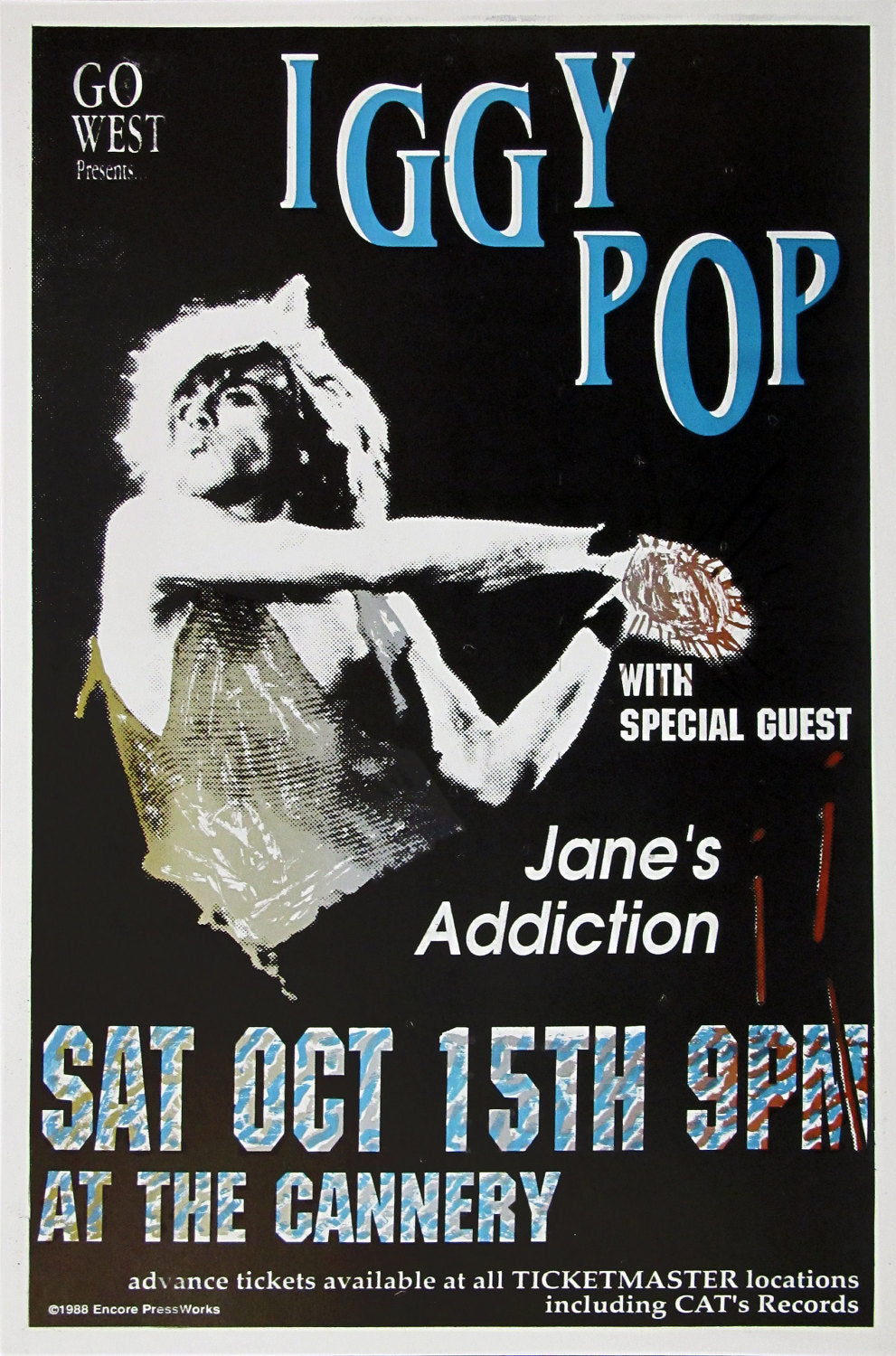 Vintage Music Art Poster - Iggy Pop - 0338
