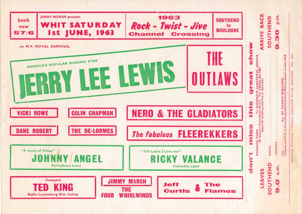 Vintage Music Art Poster - Jerry Lee Lewis - 0350