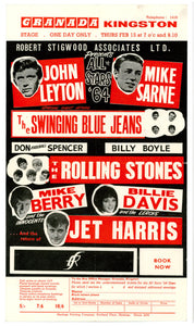 Vintage Music Art Poster - The Rolling Stones - Swinging Blue Jeans  0022