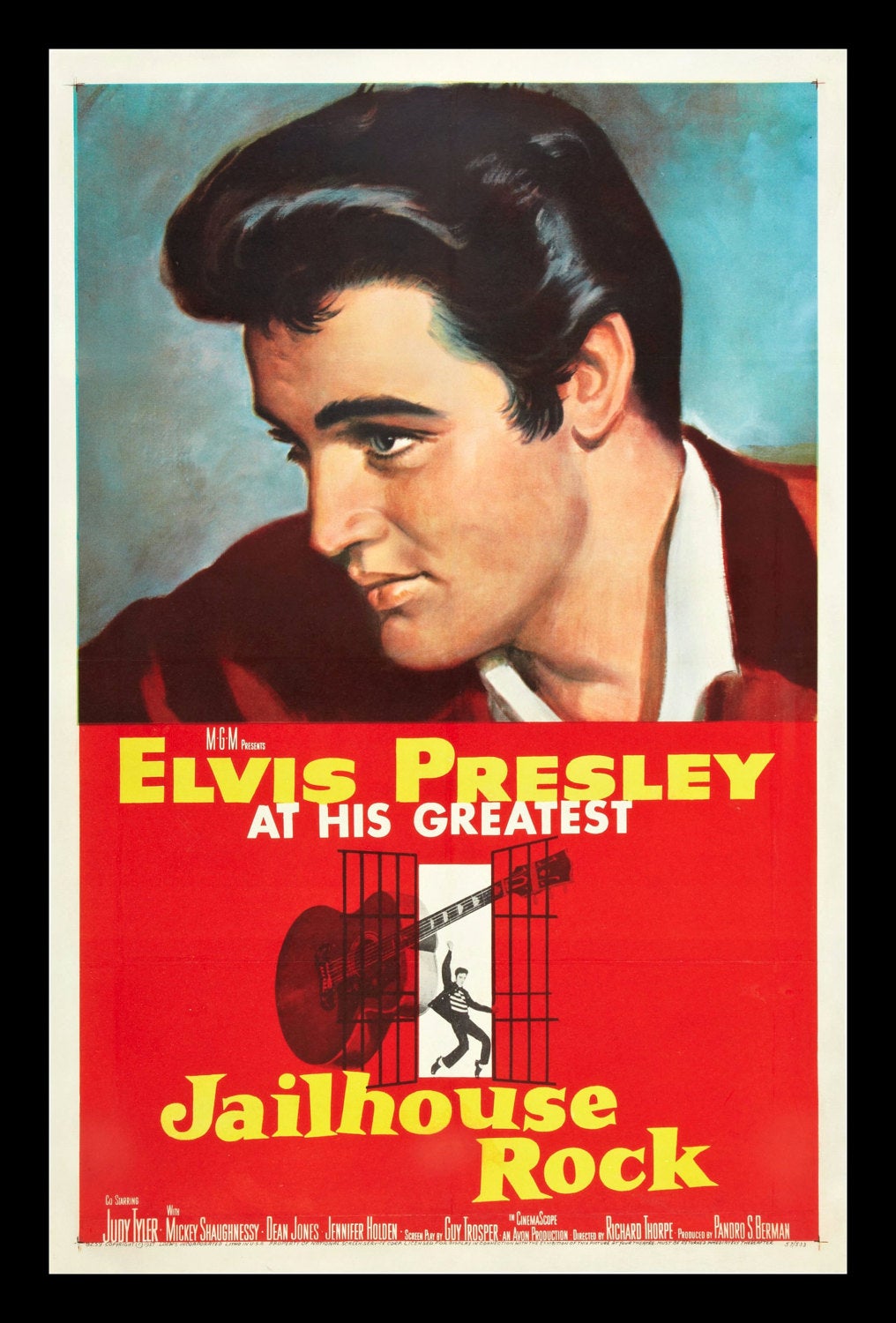 Vintage Music Art Poster - Elvis Presley  Jailhouse Rock - 0257