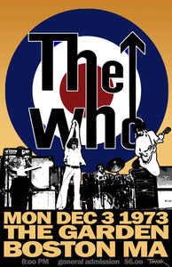 Vintage Music Art Poster - The Who Boston 1973 - 0279