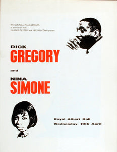 Vintage Music Art Poster - Nina Simone & Dick Gregory - 0313