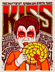 Vintage Music Art Poster - Kiss - 0588