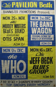 Vintage Music Art The Who - Jeff Beck - Muddy Waters The Pavilion Bath  0643