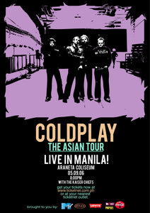 Vintage Music Art - Coldplay The Asian Tour 0645