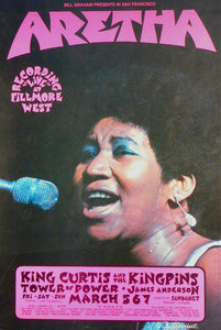 Vintage Music Art Aretha At Fillmore East  0643