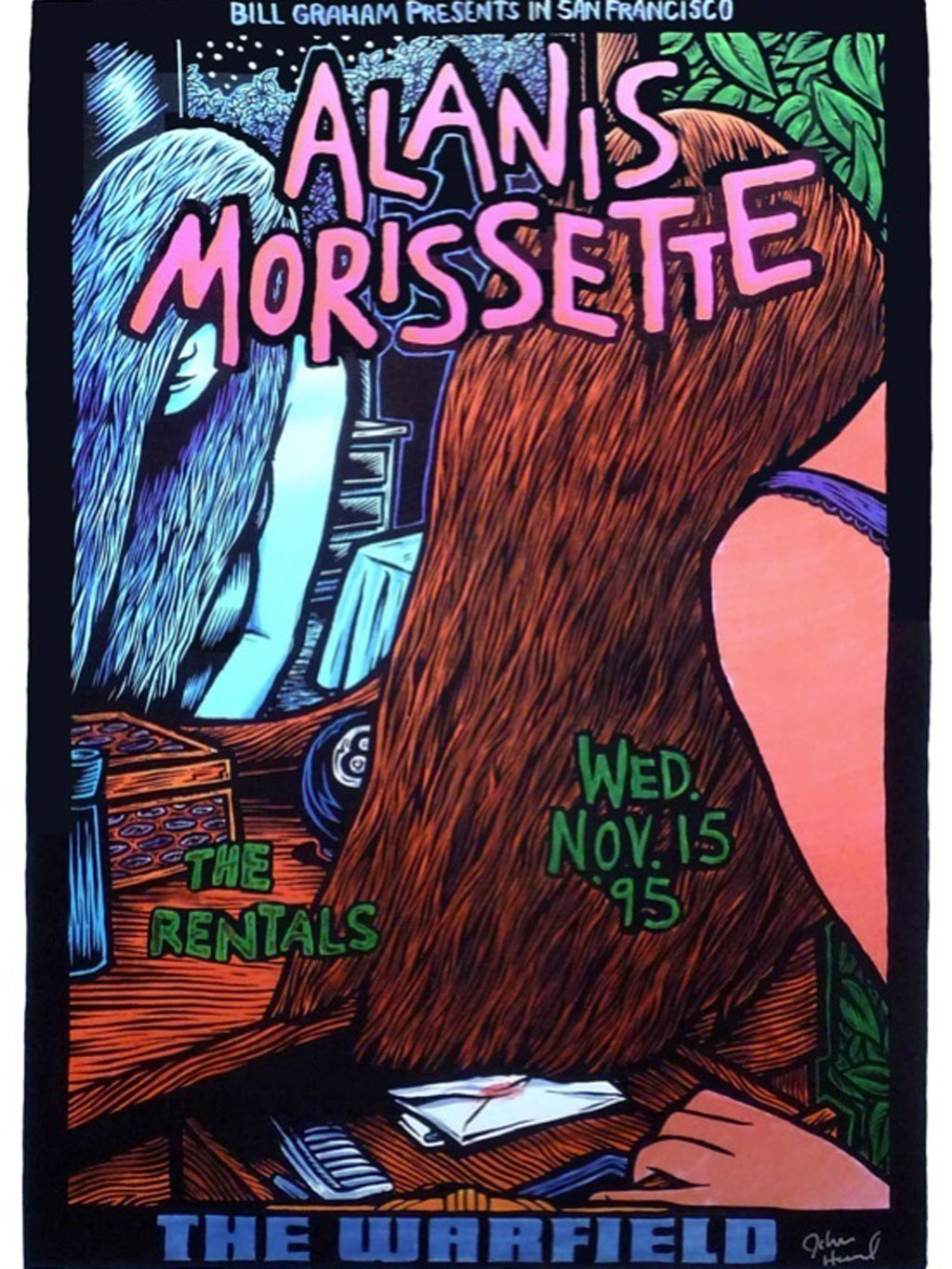 Vintage Music Art  -  Alanis Morissette In San Francisco - 0662