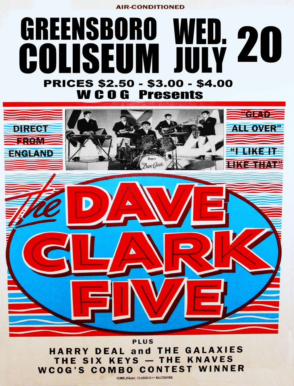 Vintage Music Art  -  Dave Clark Five - Greensboro Coliseum 0664