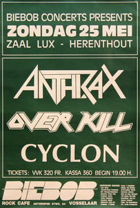 Vintage Music Art  -  Anthrax - Rock Cafe   0679