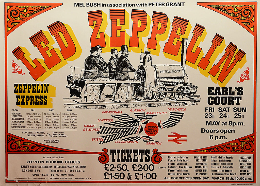 Vintage Music Art  - Led Zeppelin At Earls Court   0690