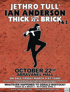 Vintage Music Art  -  Jethro Tull Ian Anderson Abravanel Hall  0675