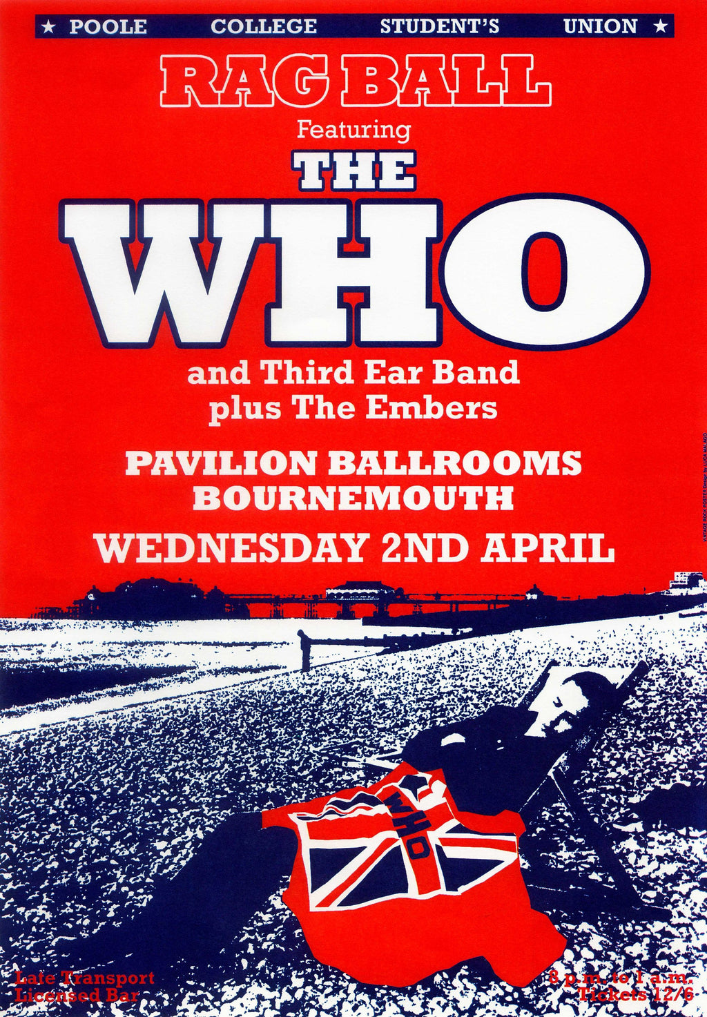 0722 Vintage Music Art  - The Who Bournemouth