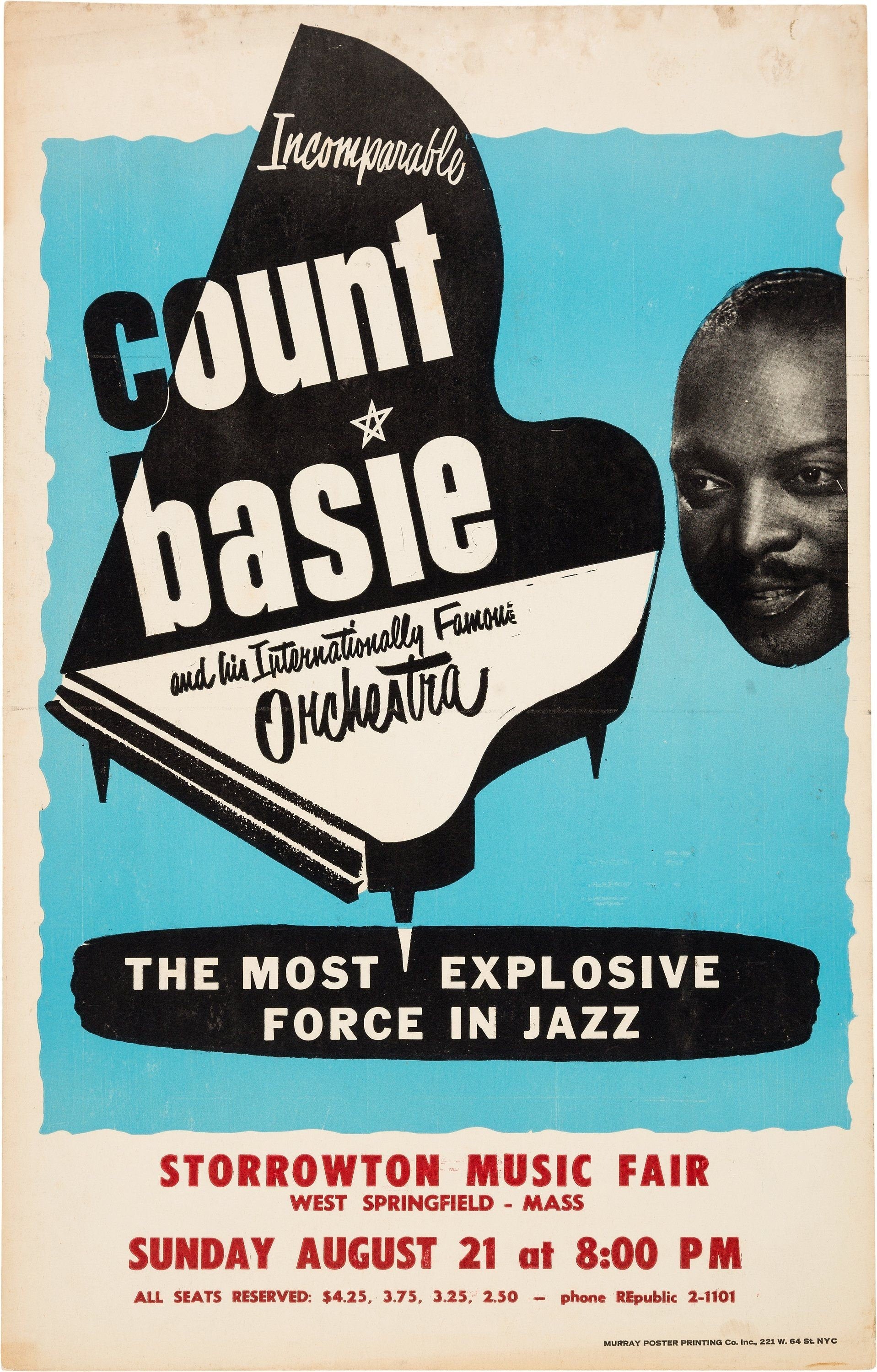 0796 Vintage Music Art Poster - Count Basie And His Orchestra