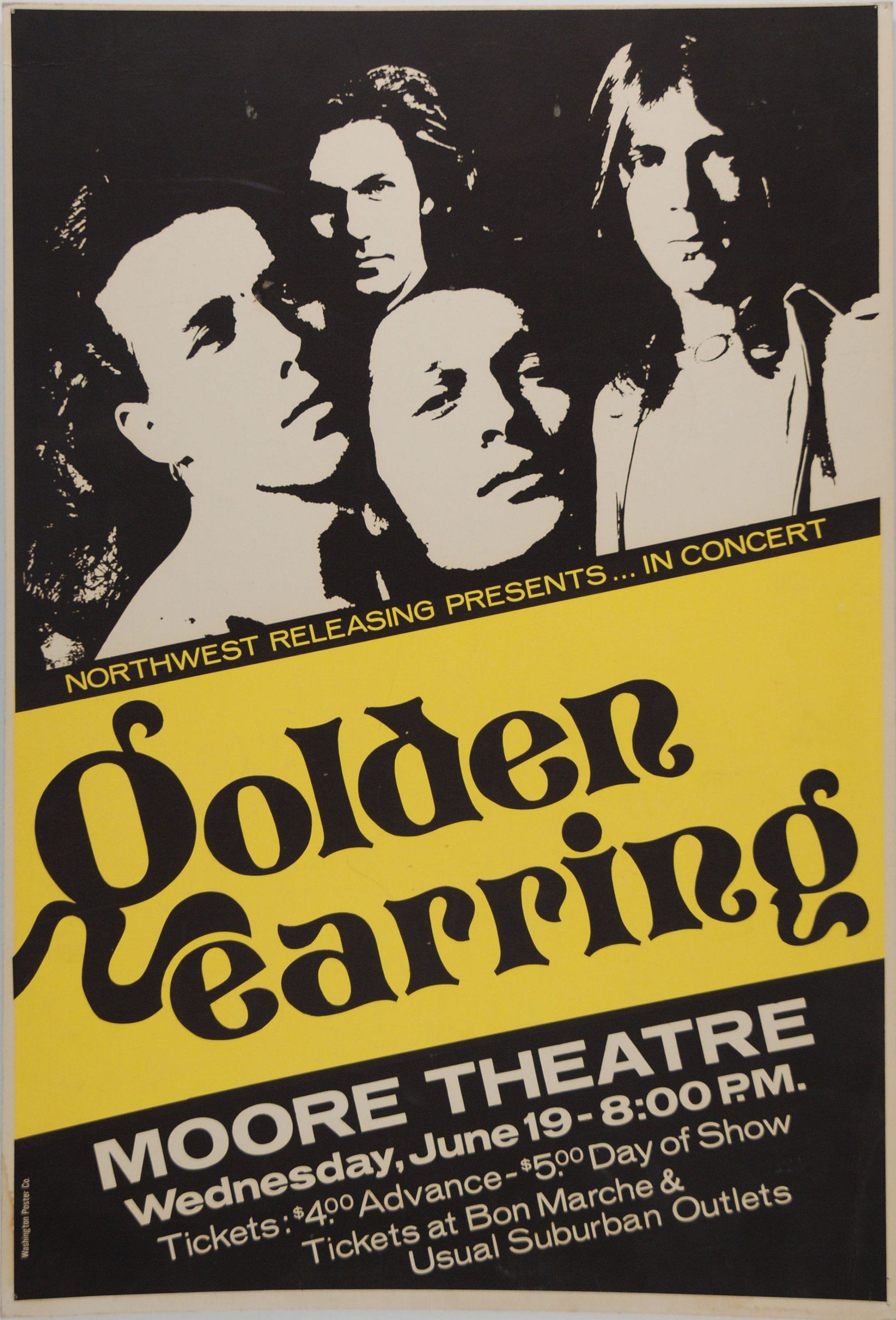 0790 Vintage Music Art Poster - Golden Earring Moore Theatre