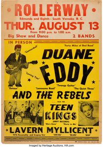Vintage Music Art  -  Duane Eddy In Person 0807