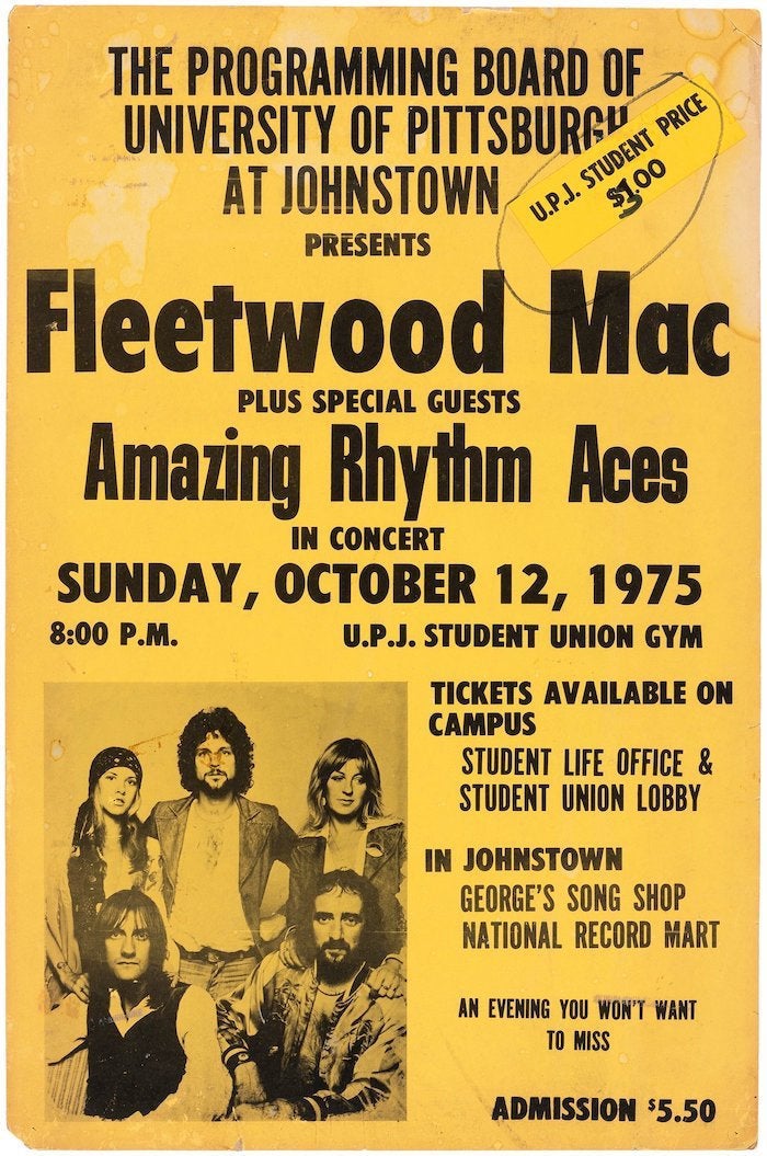 Vintage Music Art  - Fleetwood Mac At University Of Pittsburgh   0820
