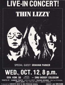 Vintage Music Art  - Thin Lizzy Live In Concert SMU Moody Coliseum 0835