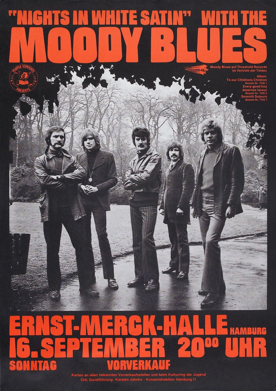 Vintage Music Art  - The Moody Blues in Hamburg 0836