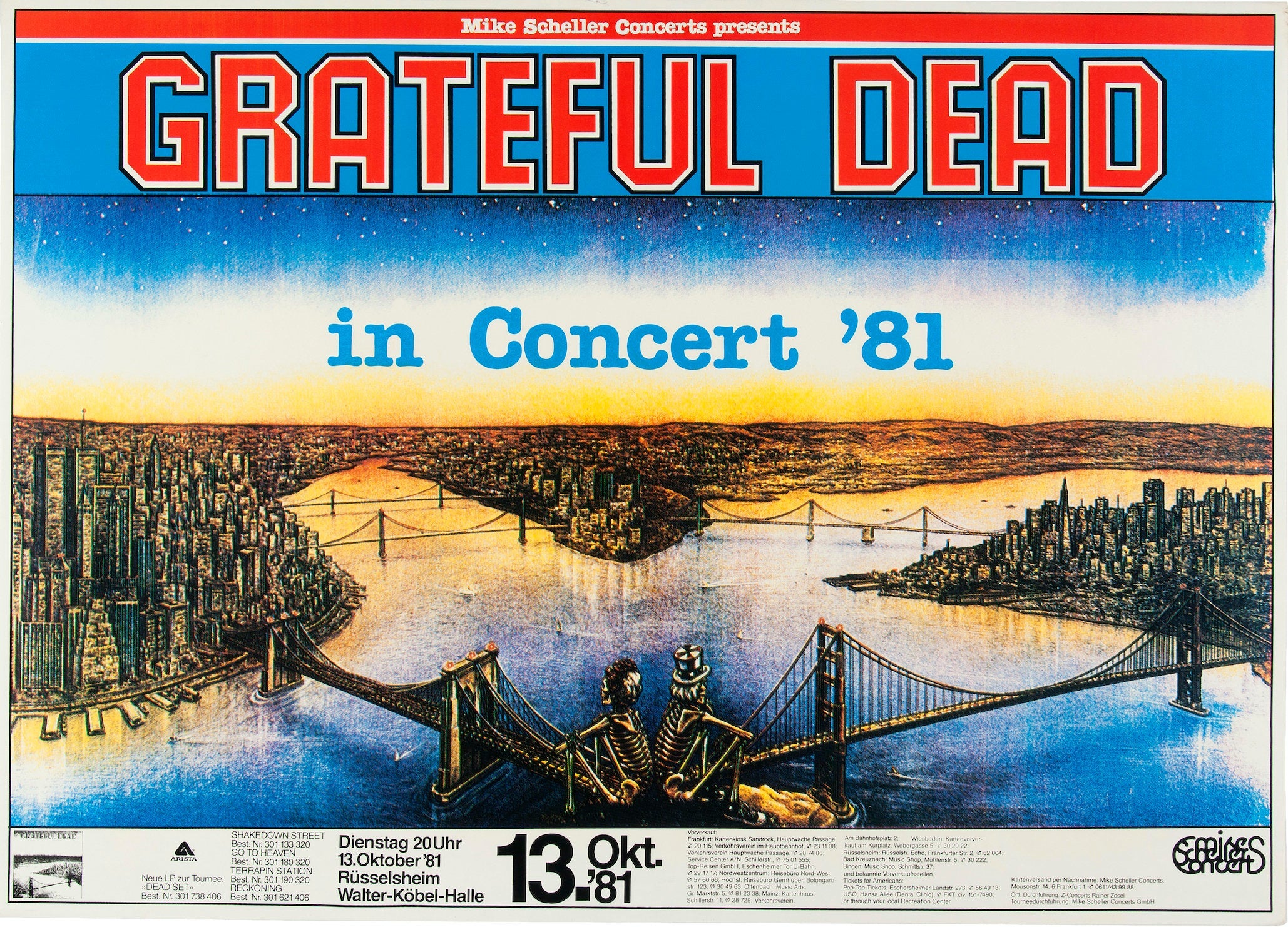 Vintage Music Art  -  Grateful Dead In Concert 1981  0839