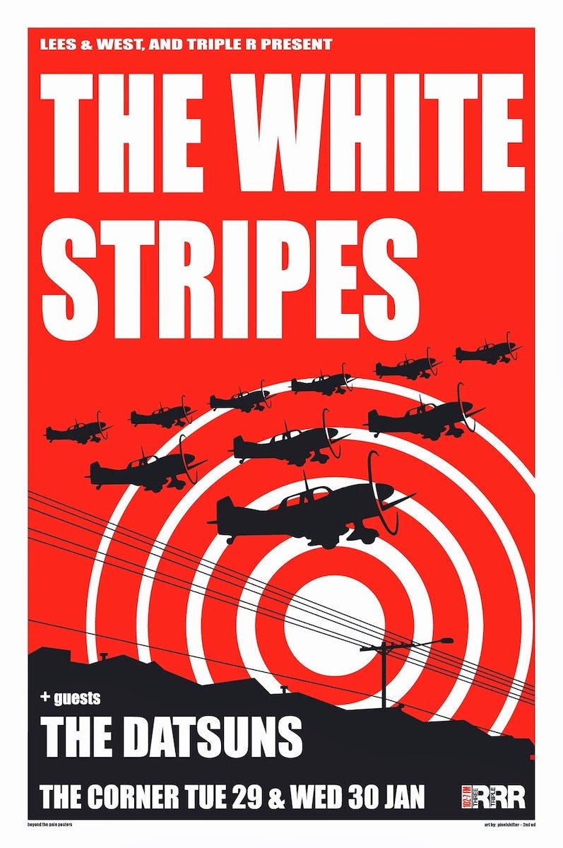 Vintage Music Art  -  The White Stripes In Concert  0855
