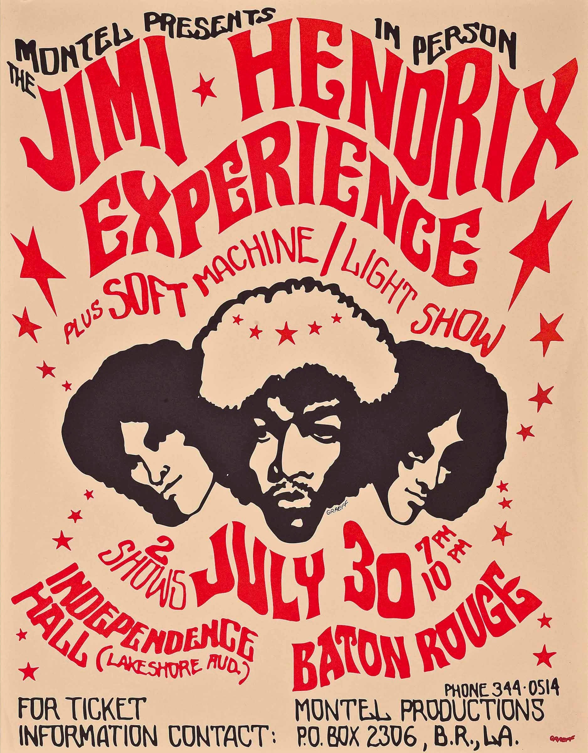 Vintage Music Art  -  JIMI HENDRIX at Independence Hall  0862